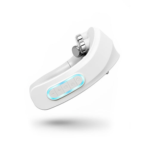 Side profile with the glowing on-collar control panel