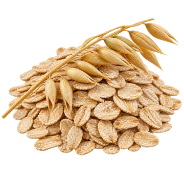 Oat flakes and oat stalk